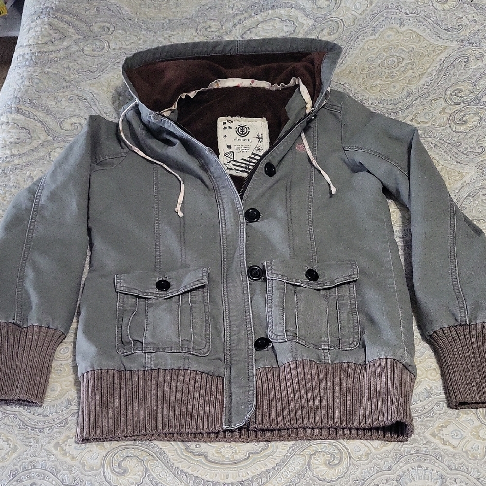 Element Gray Jacket with Brown Interior